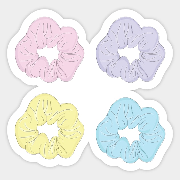 Scrunchie sticker Sticker by snowshade